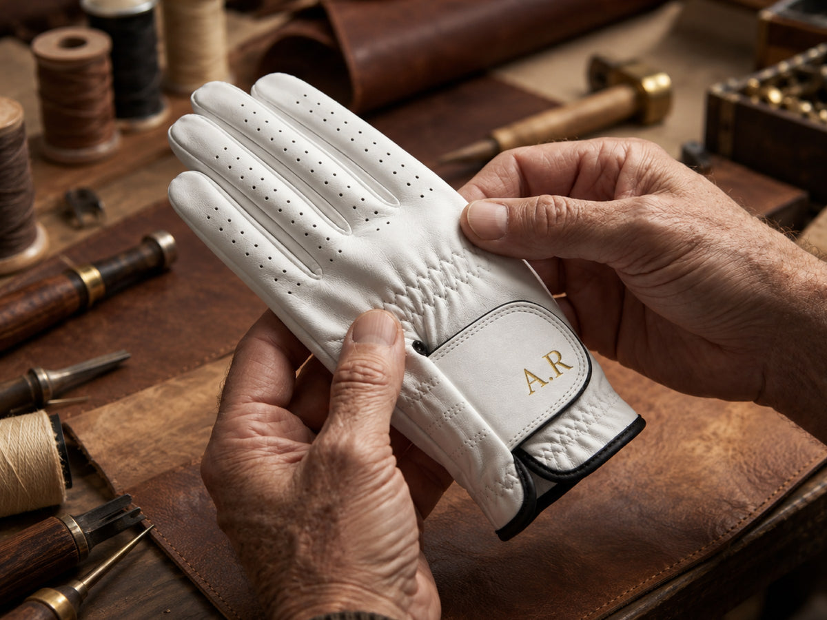 Real Lamb Leather. The grade tour players wear. Chosen by hand.